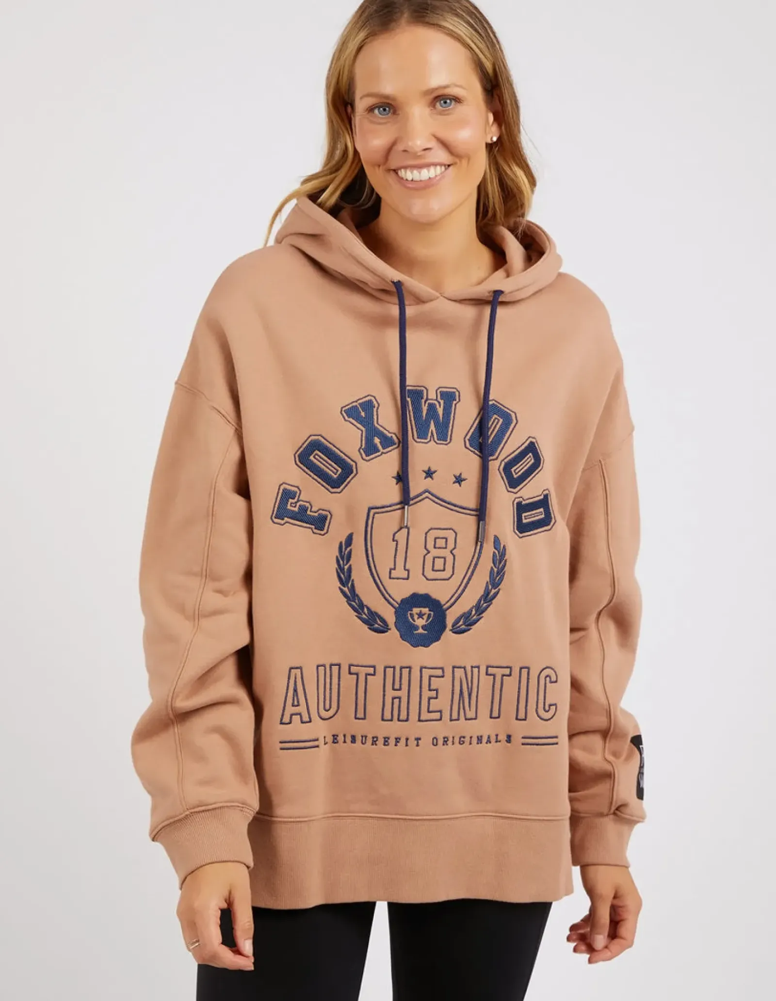 Foxwood Varsity Hoody - Latte Fashion