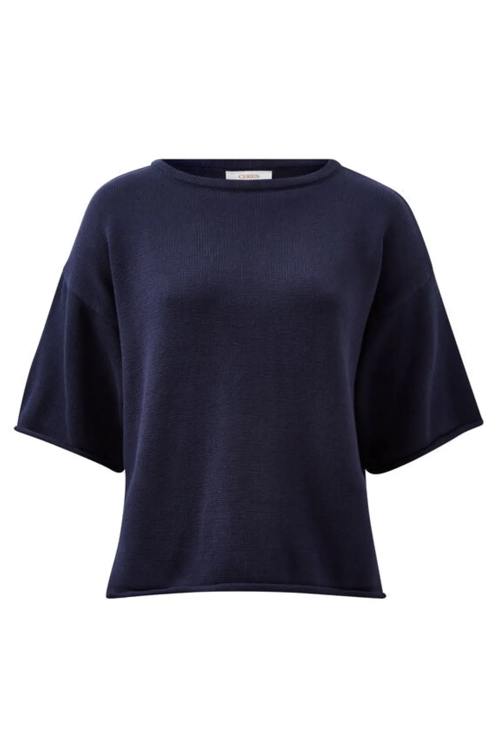 Ceres Life Boxy Knit Tee- Navy New