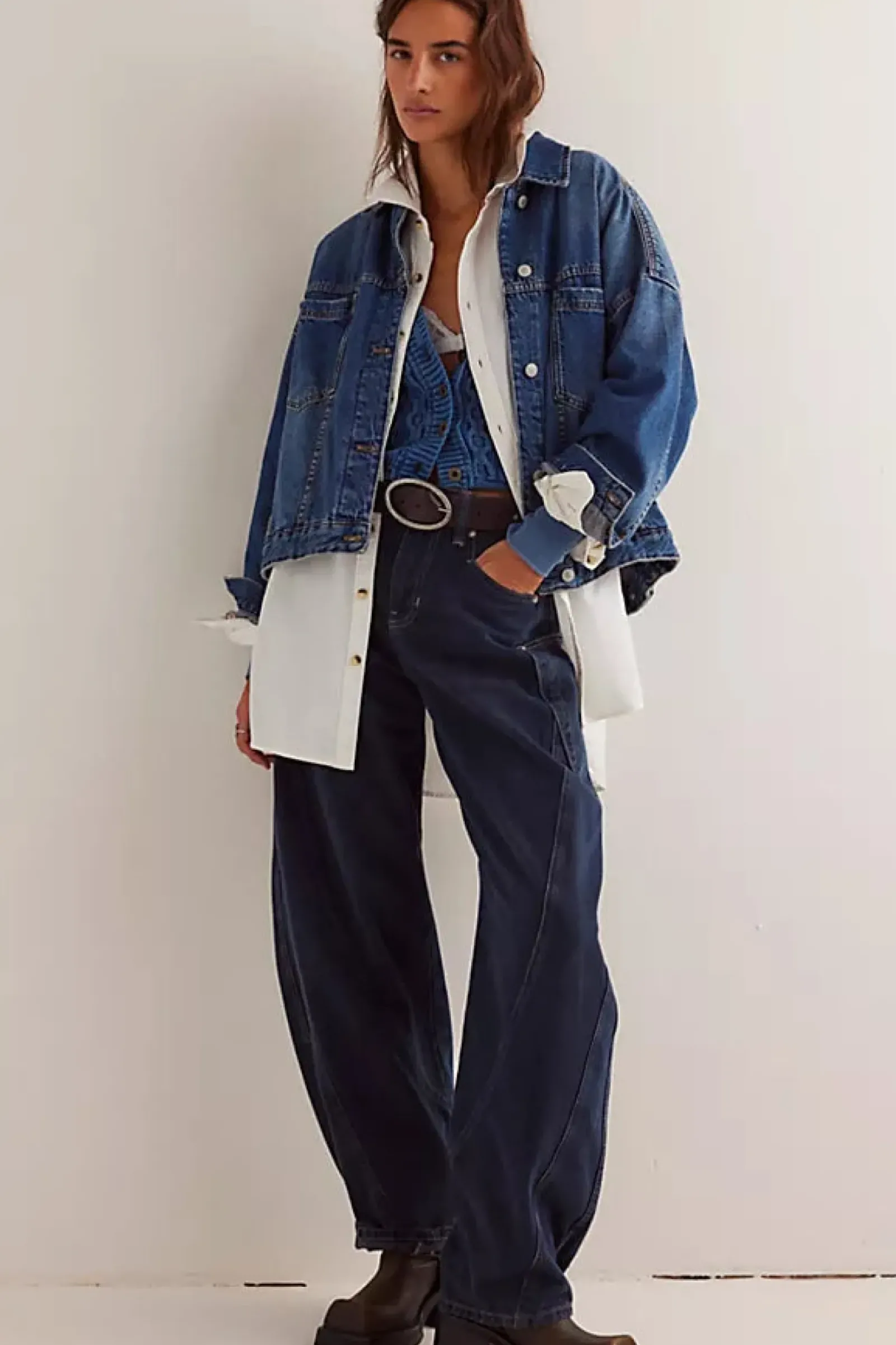 Free People Opal Swing Denim Jacket - Got The Blues Sale